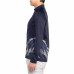 Mizuno半開襟長袖衫(深藍/下擺白印花)#50116